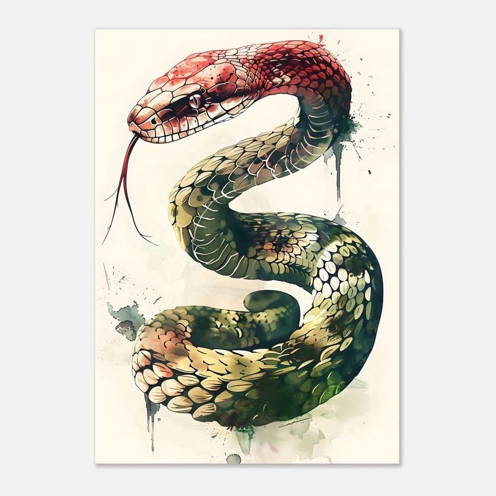 Da Vinci Animal Kingdom Wall art | Wildlife | Snake - Aluminum Print - 70x100 cm / 28x40″ -