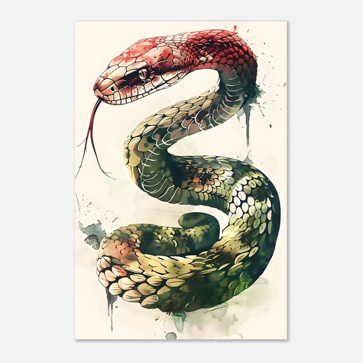 Da Vinci Animal Kingdom Wall art | Wildlife | Snake - Aluminum Print - 50x75 cm / 20x30″ -