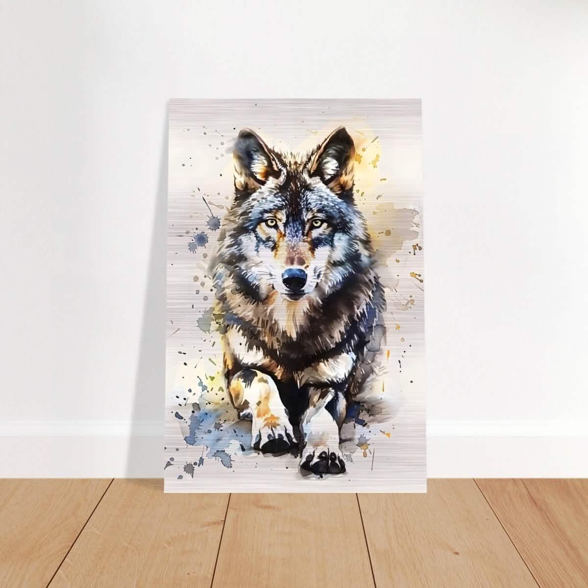 Da Vinci Animal Kingdom Wall art | Wildlife | Wolf - Brushed Aluminum Print - 40x60 cm / 16x24″ -