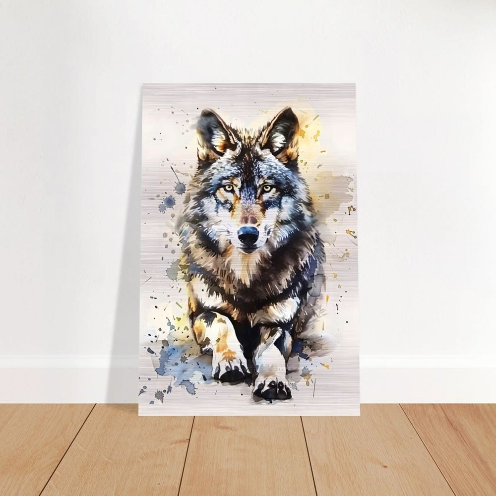 Da Vinci Animal Kingdom Wall art | Wildlife | Wolf - Brushed Aluminum Print - 30x45 cm / 12x18″ -