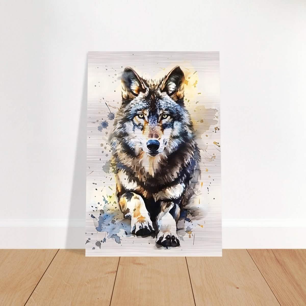 Da Vinci Animal Kingdom Wall art | Wildlife | Wolf - Brushed Aluminum Print - 60x90 cm / 24x36″ -