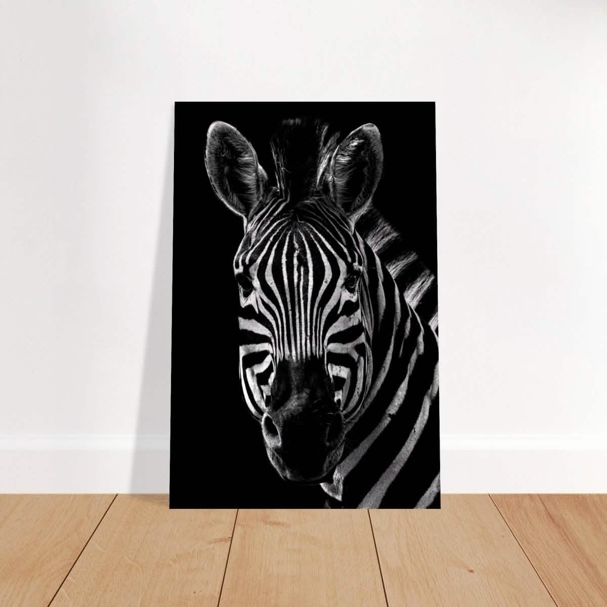 Da Vinci Animal Wall art | Zebra| Animal black and white Prints - Brushed Aluminum Print - 30x45 cm / 12x18″ -