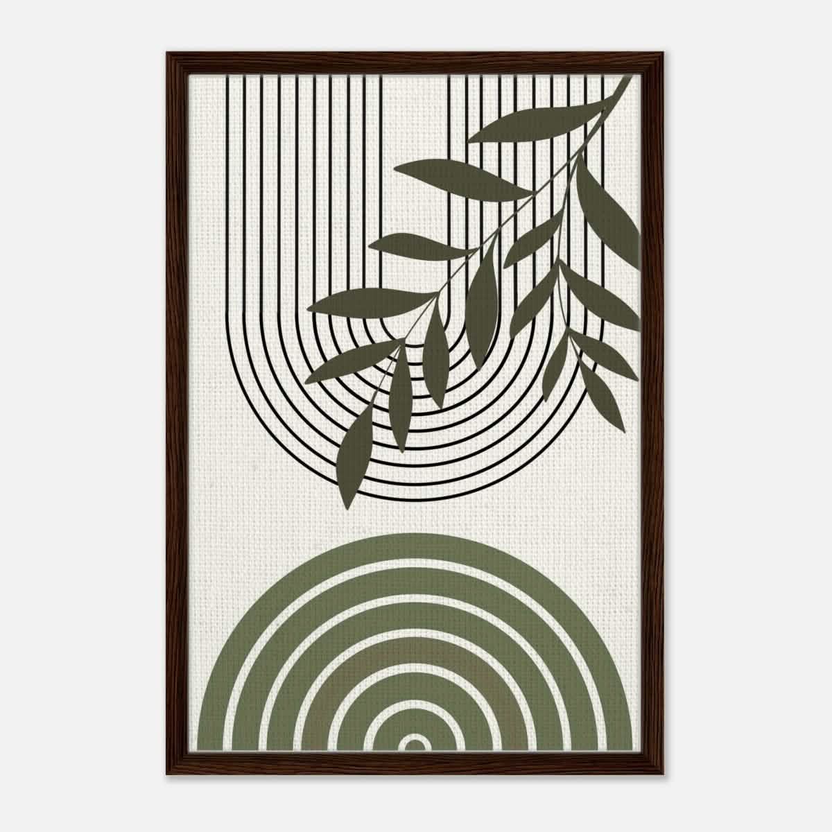 Da Vinci Bohemian Modern Art Wall art print - Framed Canvas - 50x75 cm / 20x30″ - Dark wood frame