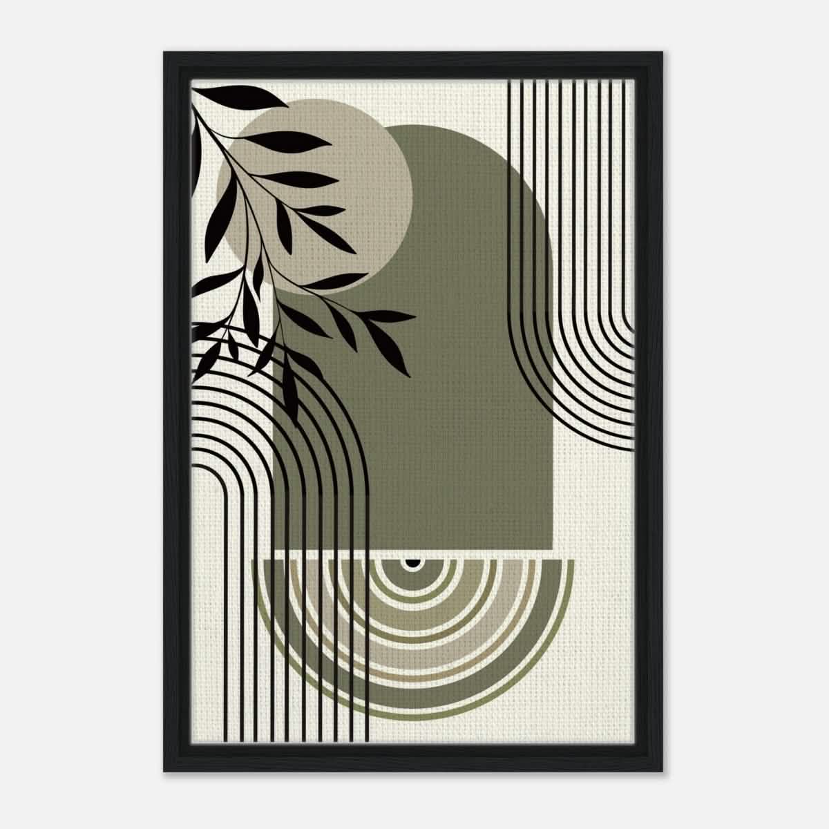 Da Vinci Bohemian Modern Art Wall art print - Framed Canvas - 40x60 cm / 16x24″ - Black frame