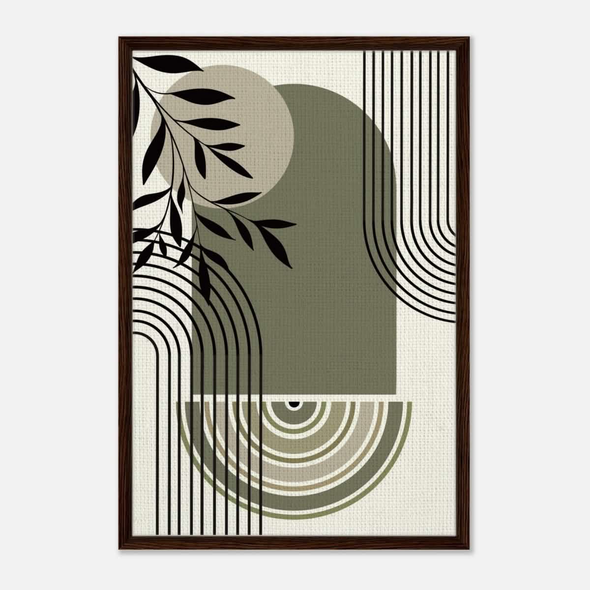 Da Vinci Bohemian Modern Art Wall art print - Framed Canvas - 60x90 cm / 24x36″ - Dark wood frame