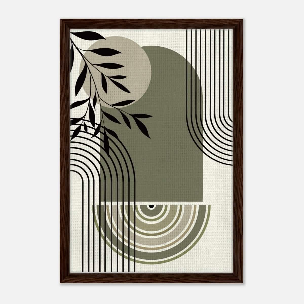 Da Vinci Bohemian Modern Art Wall art print - Framed Canvas - 40x60 cm / 16x24″ - Dark wood frame