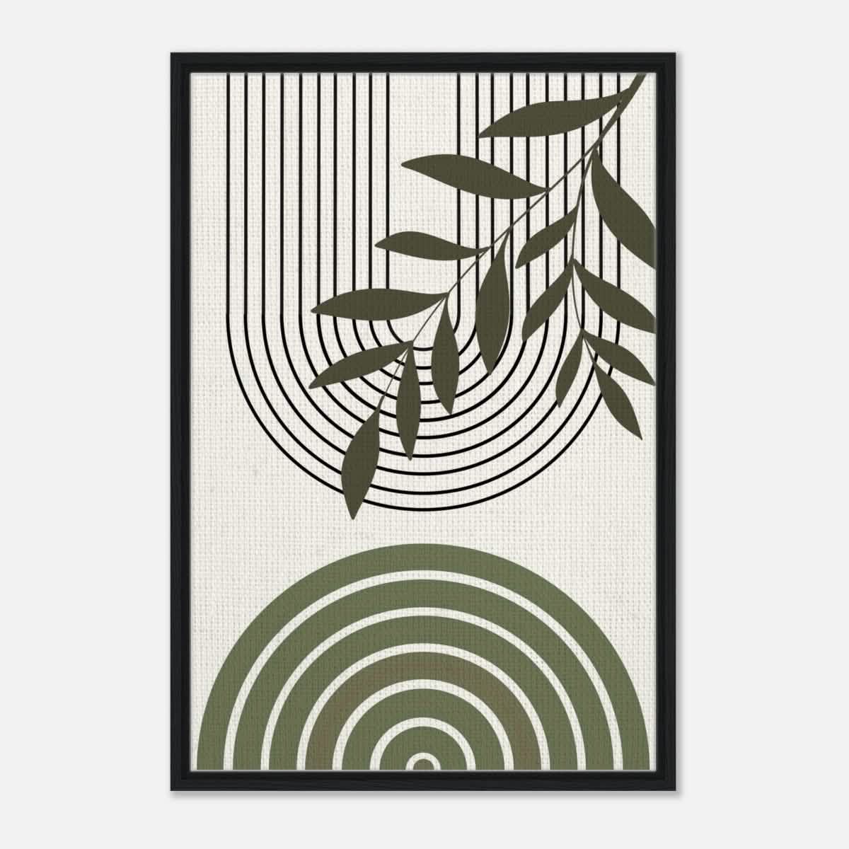 Da Vinci Bohemian Modern Art Wall art print - Framed Canvas - 60x90 cm / 24x36″ - Black frame