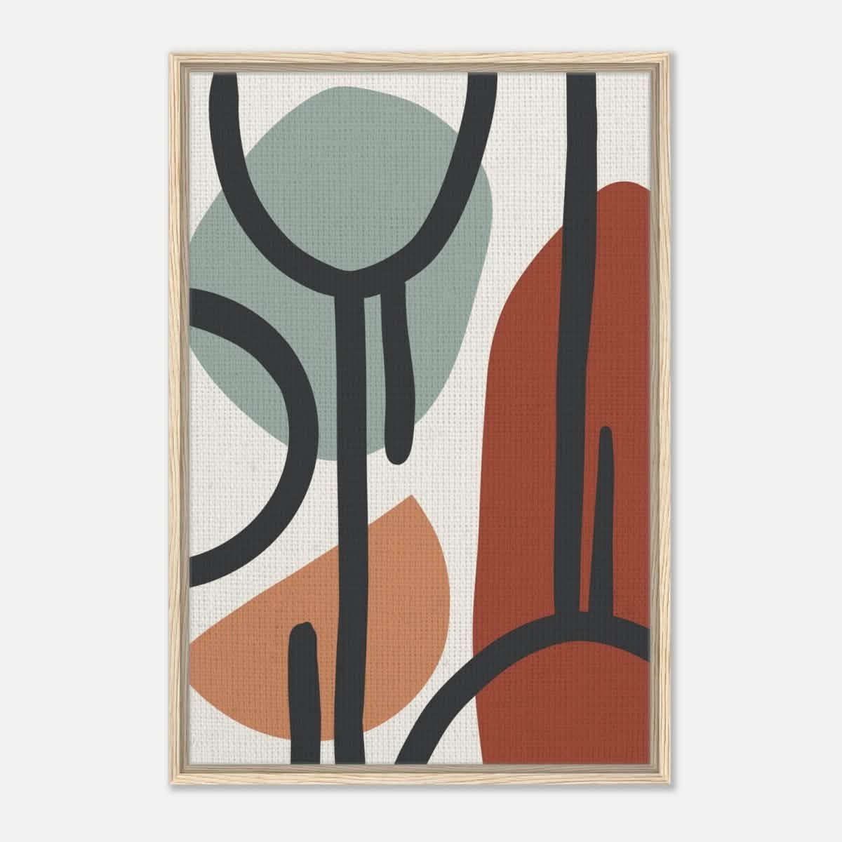 Da Vinci Bohemian Modern Art Wall art print - Framed Canvas - 60x90 cm / 24x36″ - Wood frame