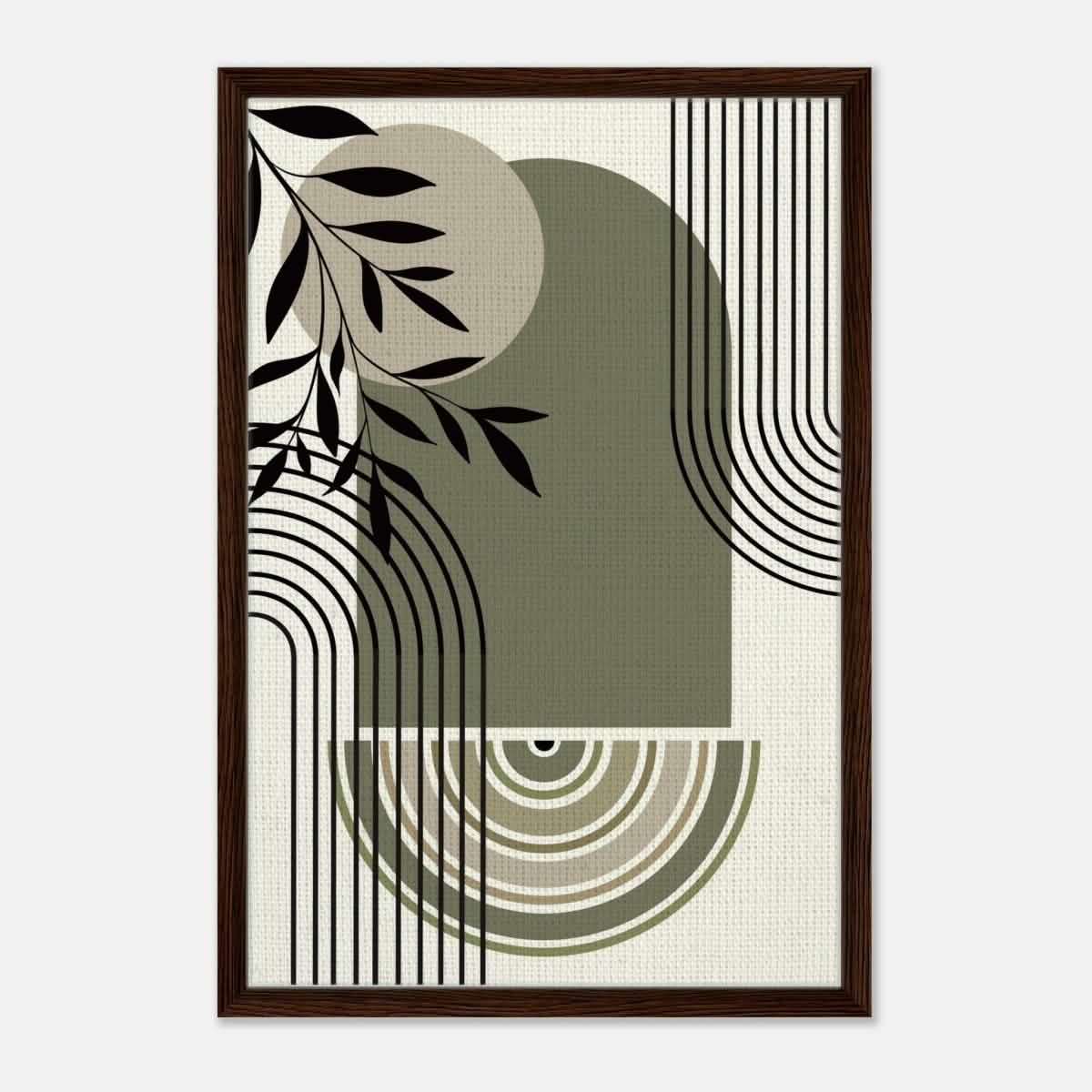 Da Vinci Bohemian Modern Art Wall art print - Framed Canvas - 50x75 cm / 20x30″ - Dark wood frame