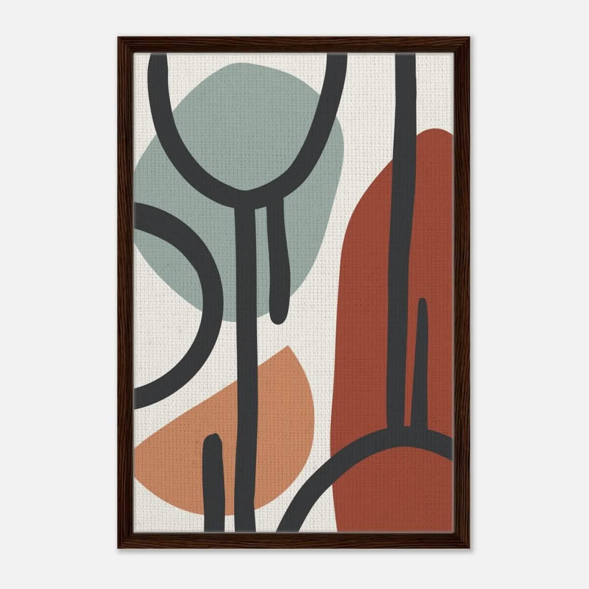 Da Vinci Bohemian Modern Art Wall art print - Framed Canvas - 50x75 cm / 20x30″ - Dark wood frame