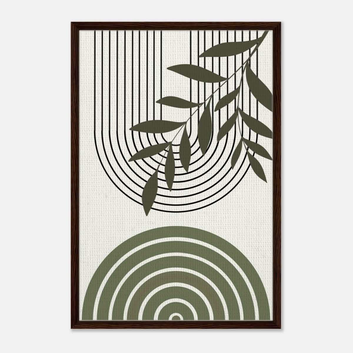 Da Vinci Bohemian Modern Art Wall art print - Framed Canvas - 60x90 cm / 24x36″ - Dark wood frame