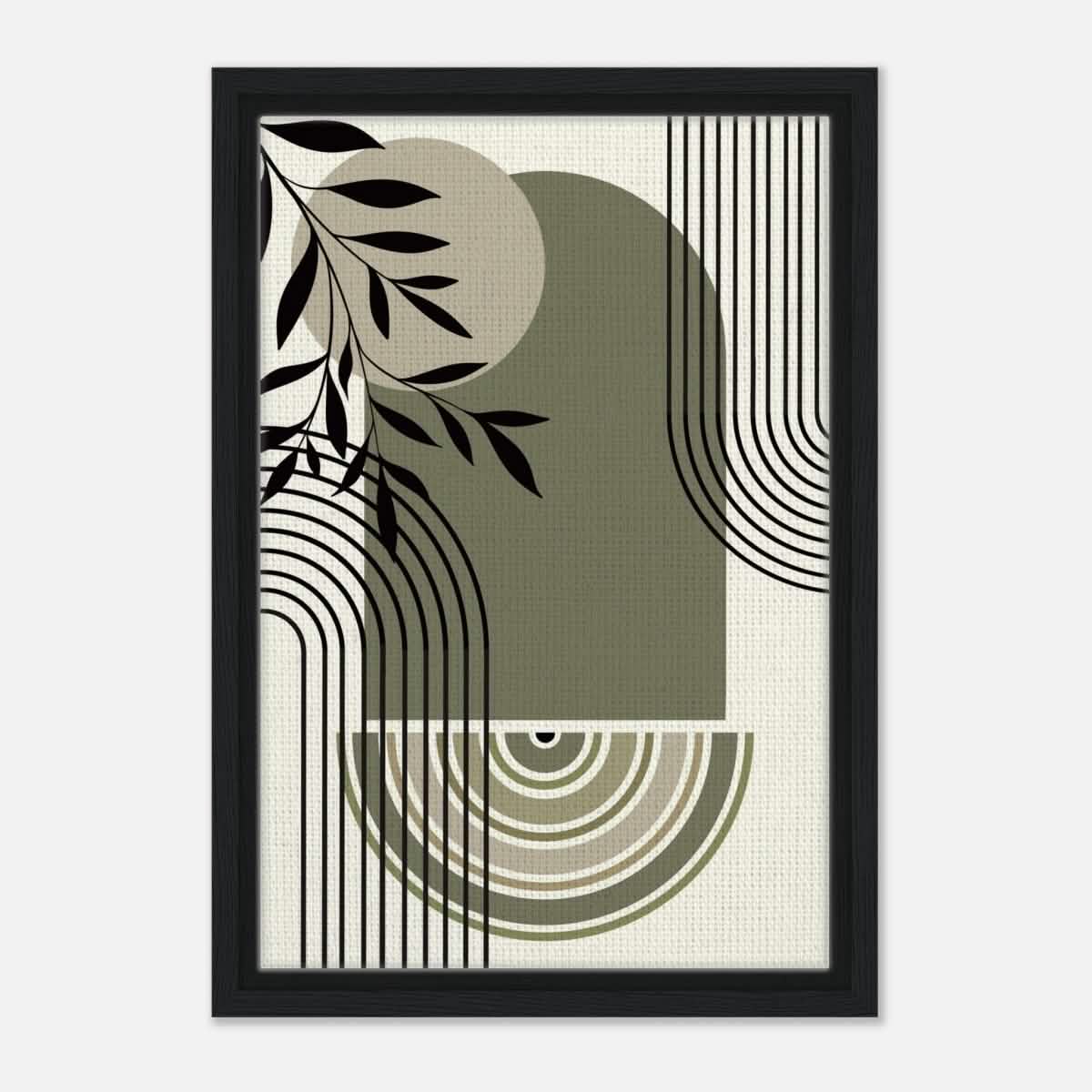 Da Vinci Bohemian Modern Art Wall art print - Framed Canvas - 30x45 cm / 12x18″ - Black frame