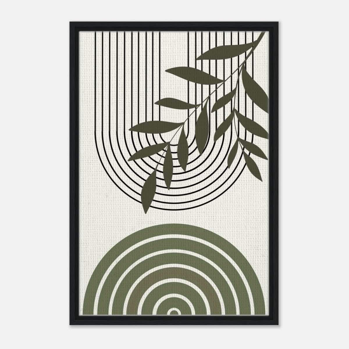 Da Vinci Bohemian Modern Art Wall art print - Framed Canvas - 50x75 cm / 20x30″ - Black frame