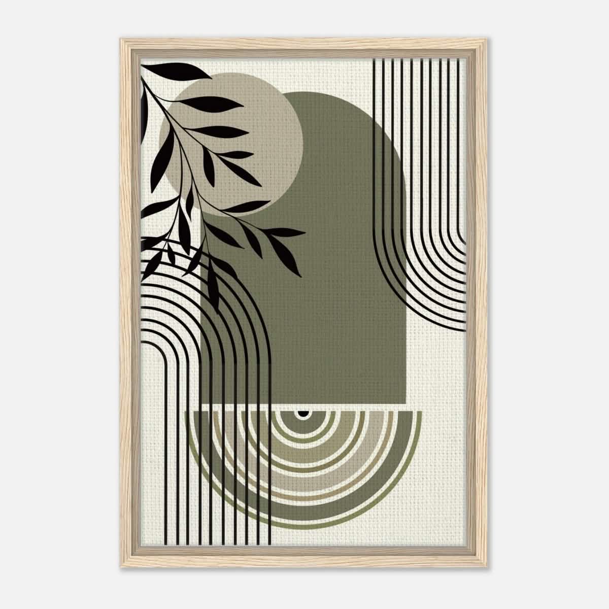 Da Vinci Bohemian Modern Art Wall art print - Framed Canvas - 40x60 cm / 16x24″ - Wood frame