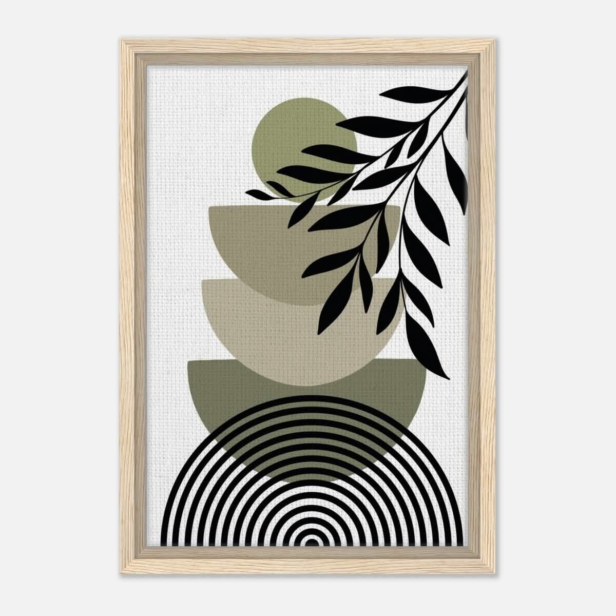 Da Vinci Bohemian Modern Art Wall art print - Framed Canvas - 30x45 cm / 12x18″ - Wood frame