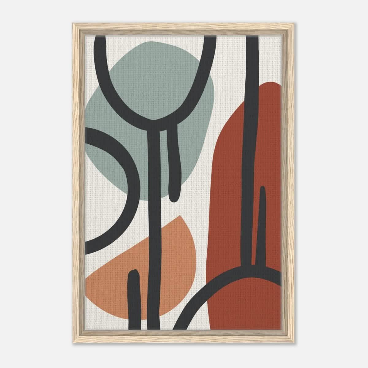 Da Vinci Bohemian Modern Art Wall art print - Framed Canvas - 40x60 cm / 16x24″ - Wood frame