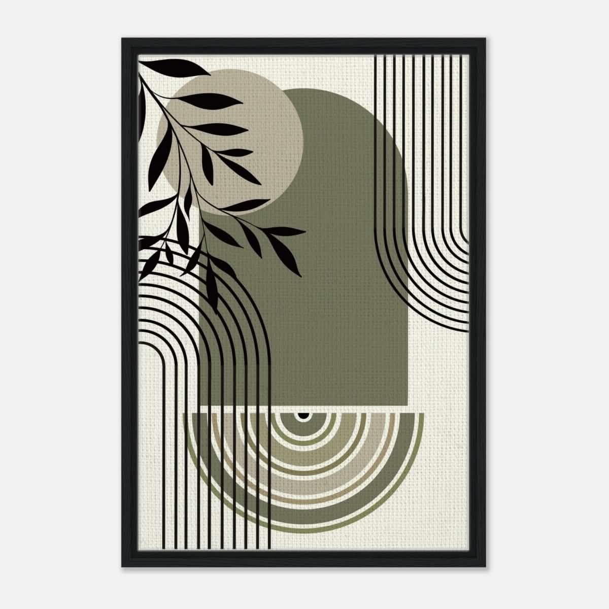 Da Vinci Bohemian Modern Art Wall art print - Framed Canvas - 50x75 cm / 20x30″ - Black frame