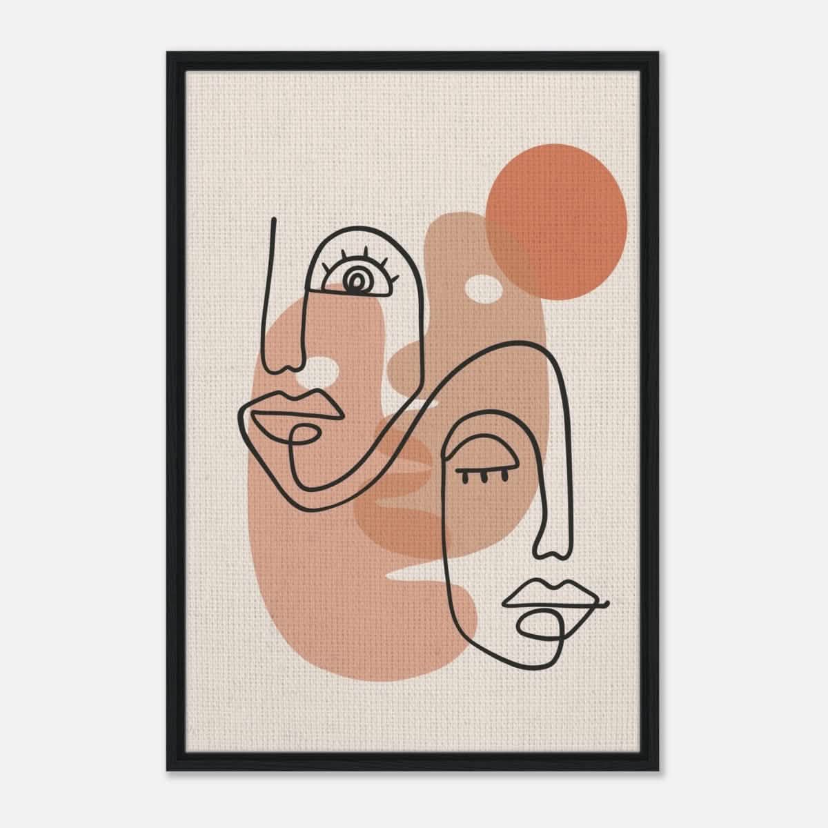 Da Vinci Bohemian Modern Art Wall art print - Framed Canvas - 60x90 cm / 24x36″ - Black frame