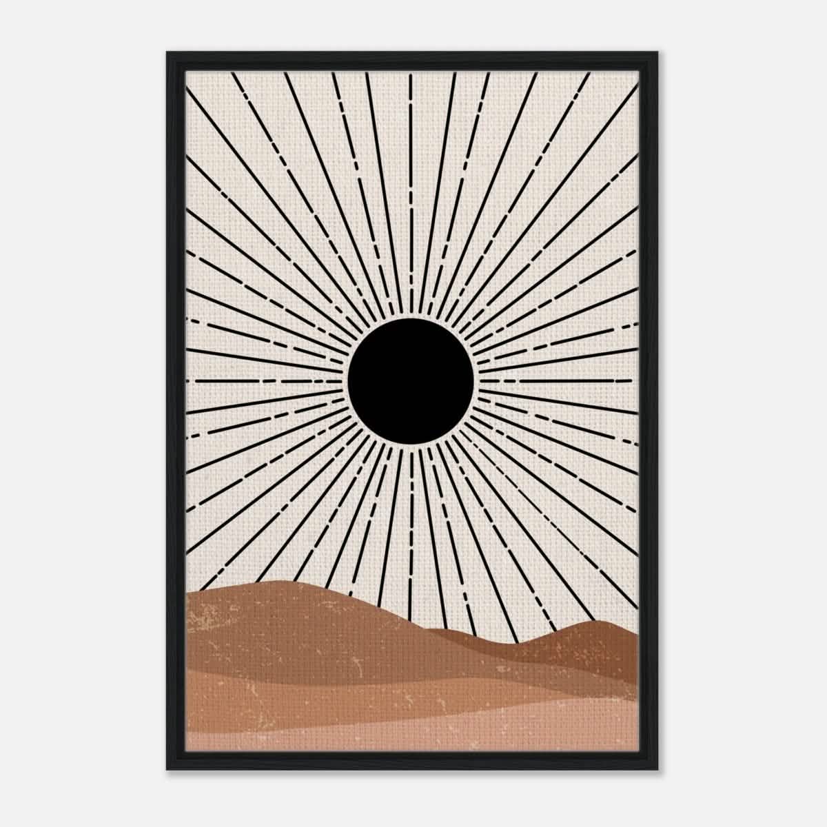 Da Vinci Bohemian Modern Minimalist Art Wall art print - Framed Canvas - 60x90 cm / 24x36″ - Black frame