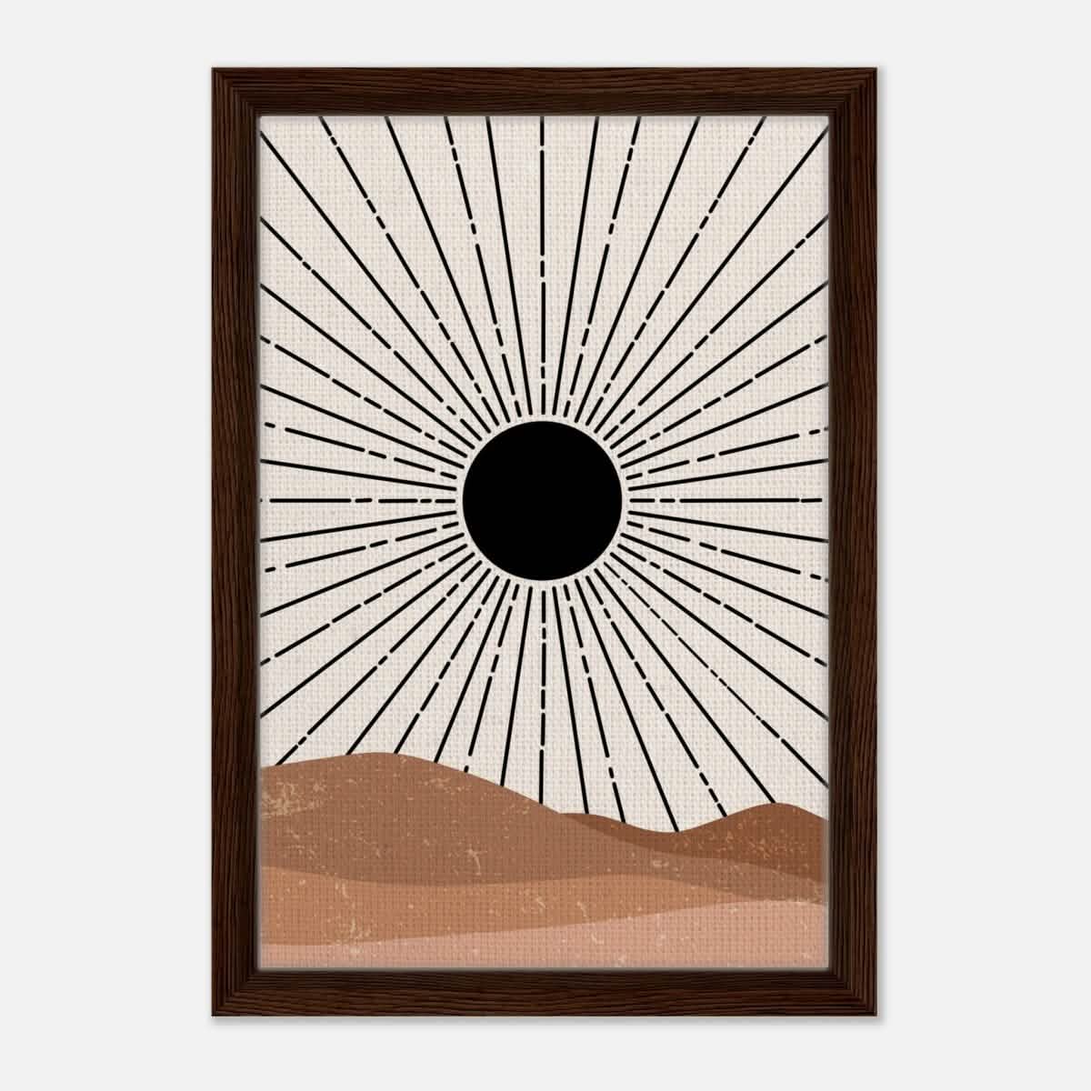 Da Vinci Bohemian Modern Minimalist Art Wall art print - Framed Canvas - 30x45 cm / 12x18″ - Dark wood frame
