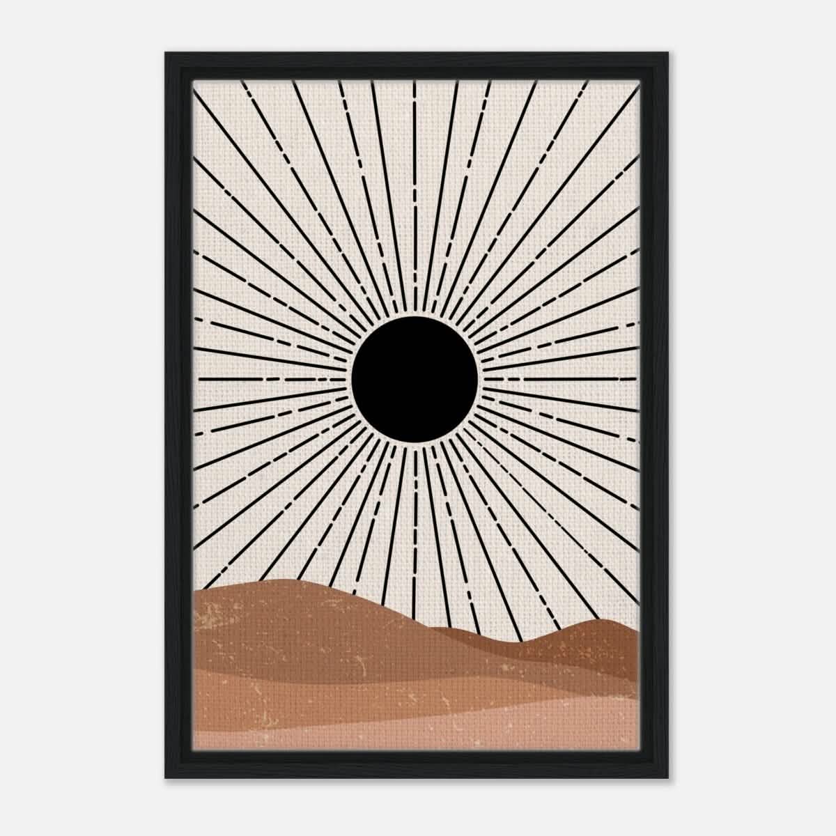 Da Vinci Bohemian Modern Minimalist Art Wall art print - Framed Canvas - 40x60 cm / 16x24″ - Black frame