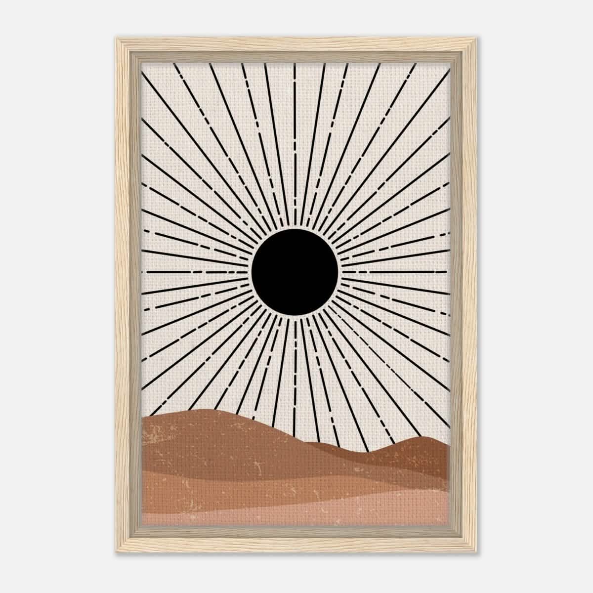 Da Vinci Bohemian Modern Minimalist Art Wall art print - Framed Canvas - 30x45 cm / 12x18″ - Wood frame