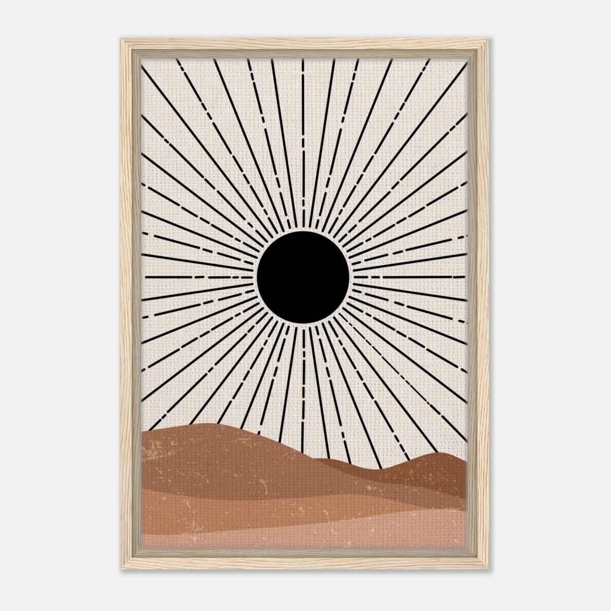 Da Vinci Bohemian Modern Minimalist Art Wall art print - Framed Canvas - 40x60 cm / 16x24″ - Wood frame