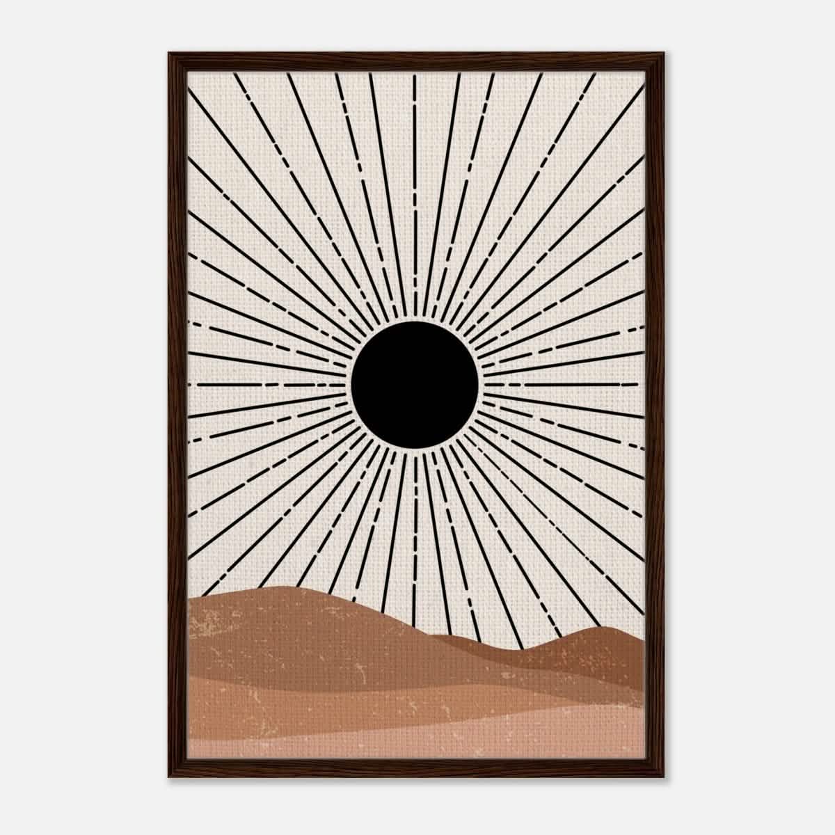 Da Vinci Bohemian Modern Minimalist Art Wall art print - Framed Canvas - 60x90 cm / 24x36″ - Dark wood frame