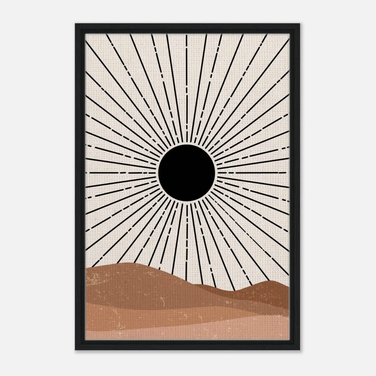 Da Vinci Bohemian Modern Minimalist Art Wall art print - Framed Canvas - 50x75 cm / 20x30″ - Black frame