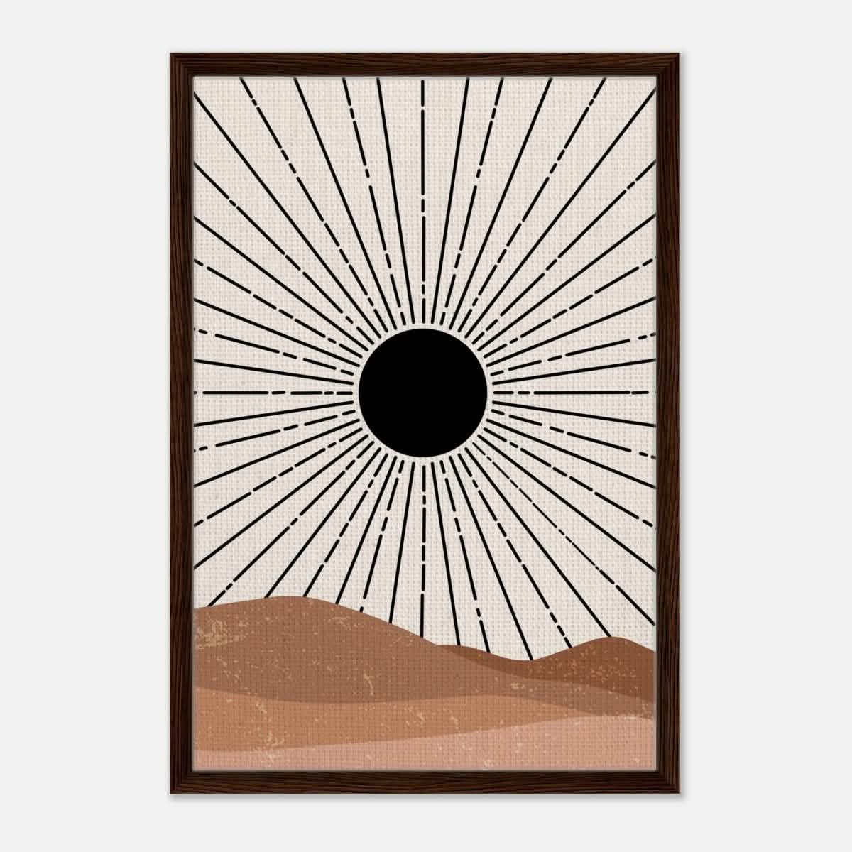 Da Vinci Bohemian Modern Minimalist Art Wall art print - Framed Canvas - 50x75 cm / 20x30″ - Dark wood frame