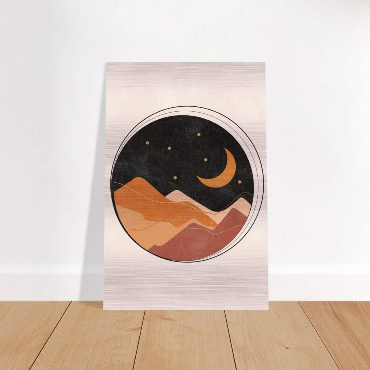 Da Vinci Contemporary Art Wall art print | Desert Moon - Brushed Aluminum Print - 60x90 cm / 24x36″ -