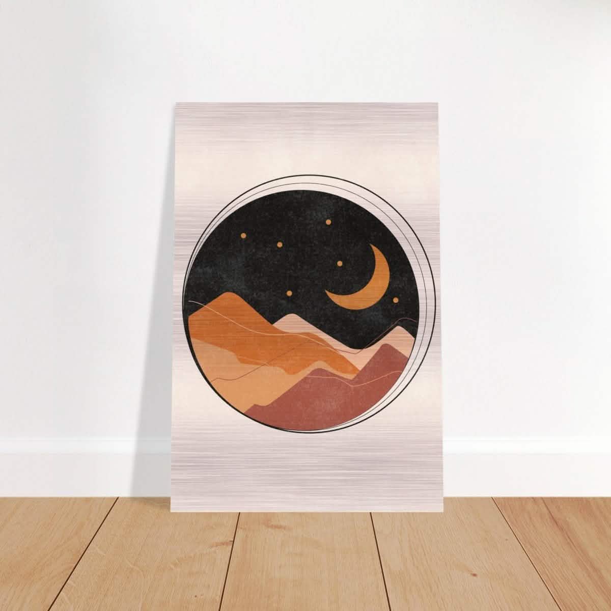 Da Vinci Contemporary Art Wall art print | Desert Moon - Brushed Aluminum Print - 50x75 cm / 20x30″ -