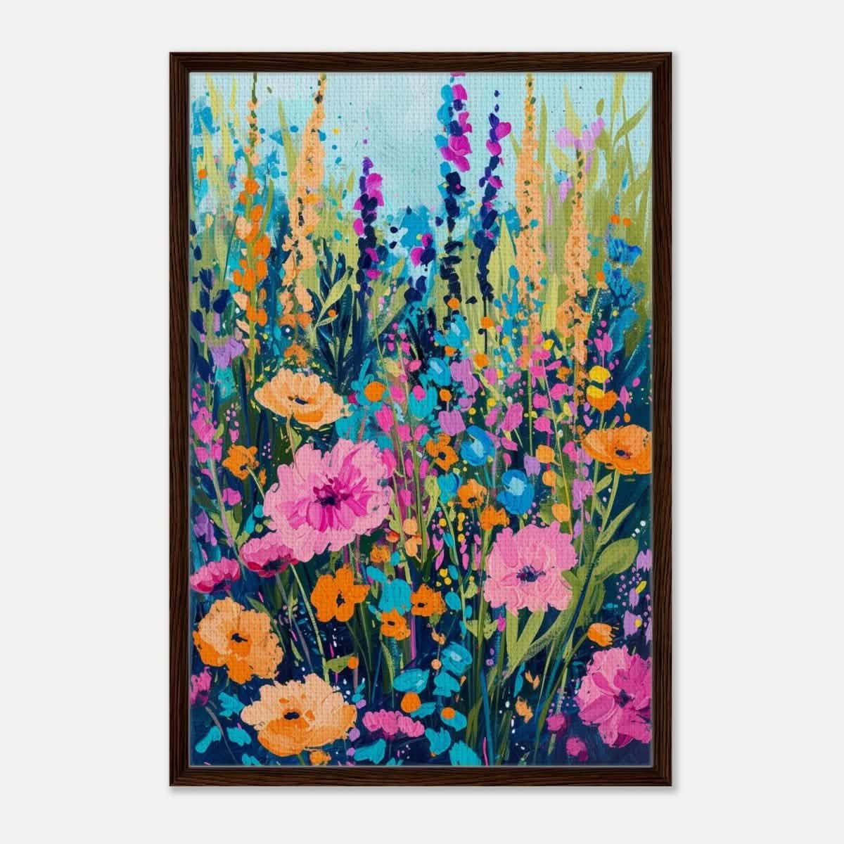 Da Vinci Contemporary Art Wall art print - Framed Canvas - 60x90 cm / 24x36″ - Dark wood frame