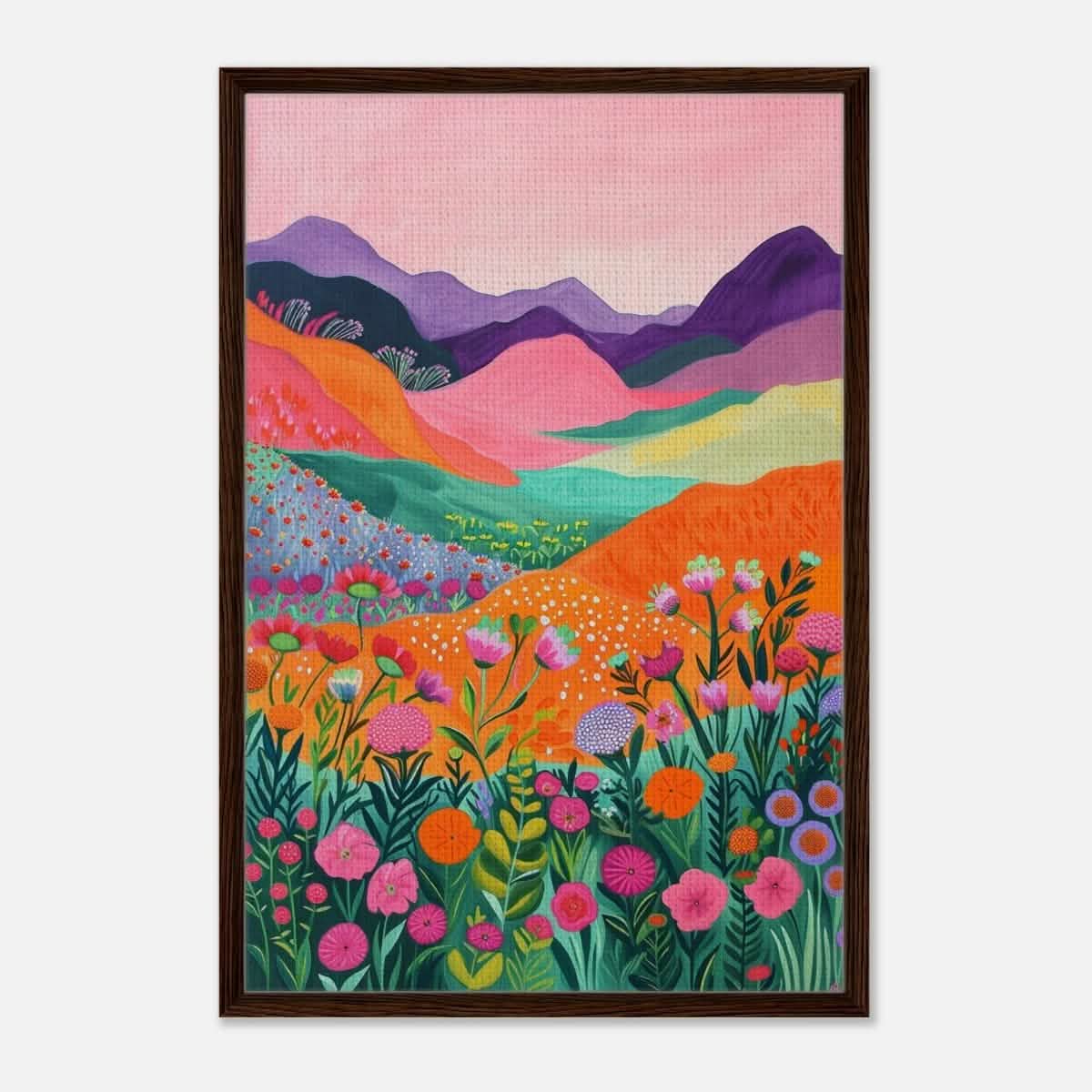 Da Vinci Contemporary Art Wall art print - Framed Canvas - 60x90 cm / 24x36″ - Dark wood frame