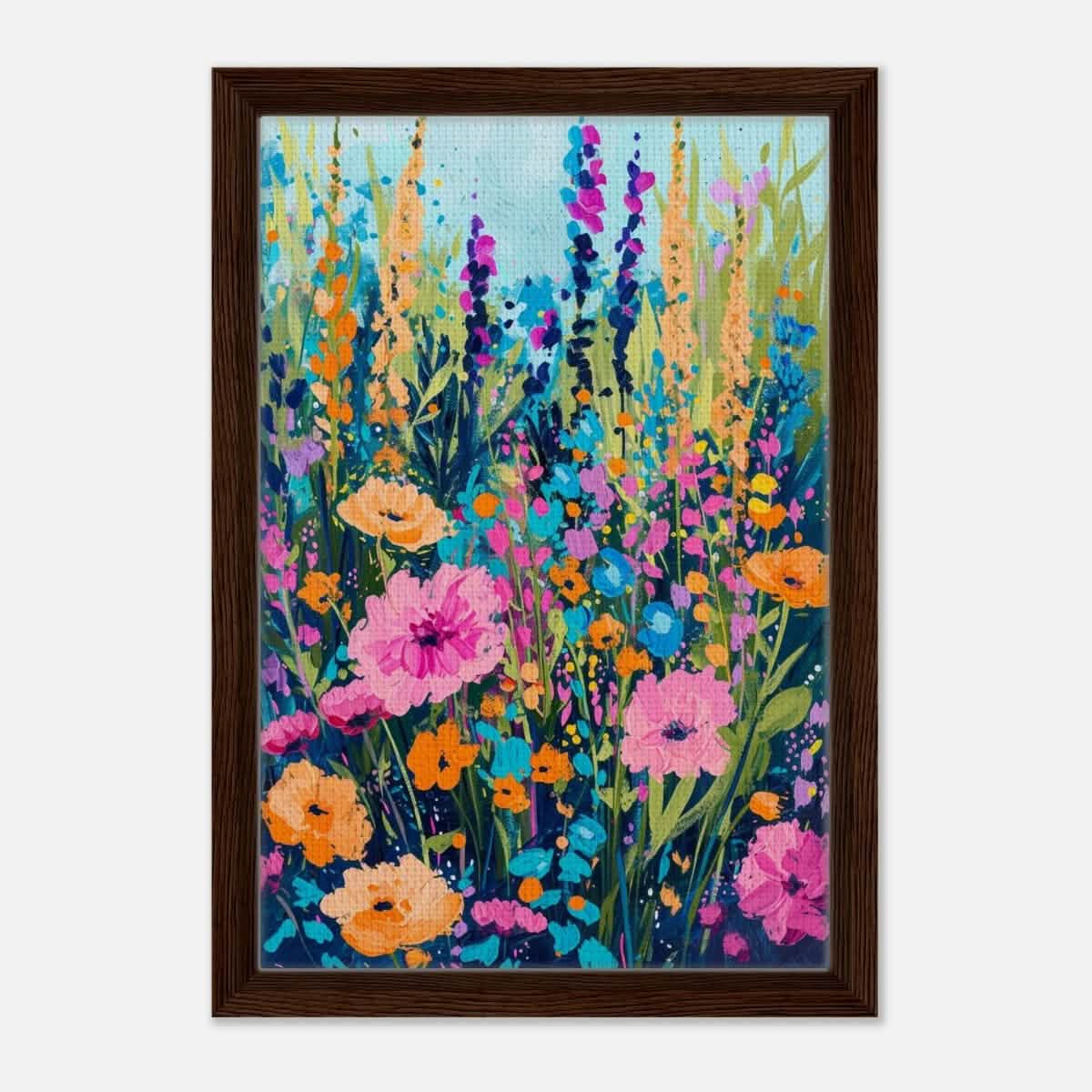 Da Vinci Contemporary Art Wall art print - Framed Canvas - 30x45 cm / 12x18″ - Dark wood frame