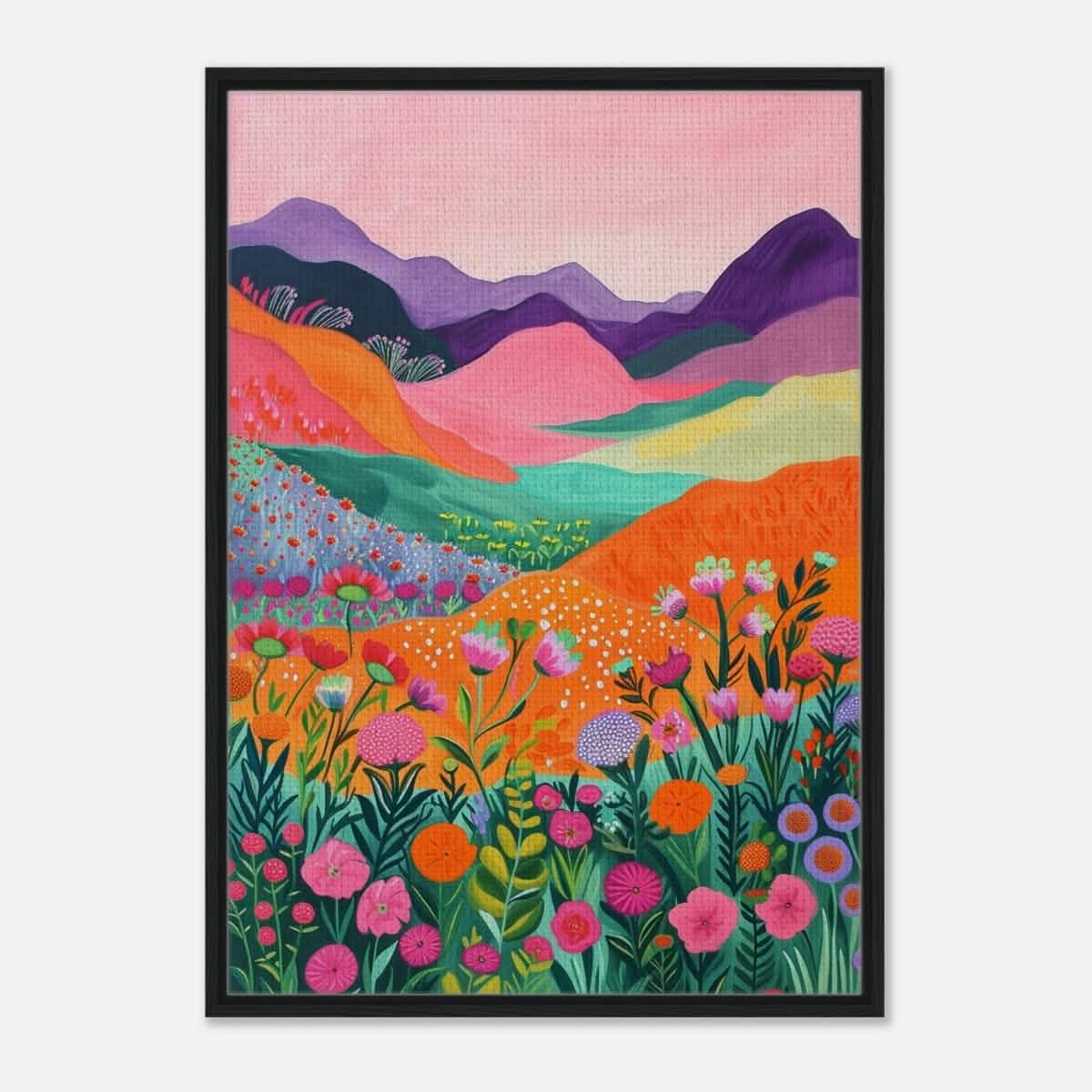 Da Vinci Contemporary Art Wall art print - Framed Canvas - 70x100 cm / 28x40″ - Black frame