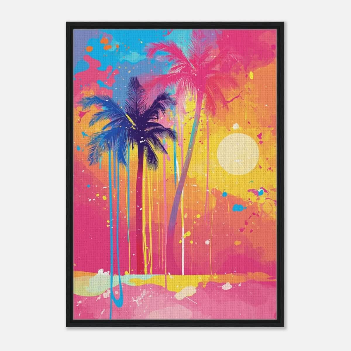 Da Vinci Contemporary Art Wall art print - Framed Canvas - 70x100 cm / 28x40″ - Black frame