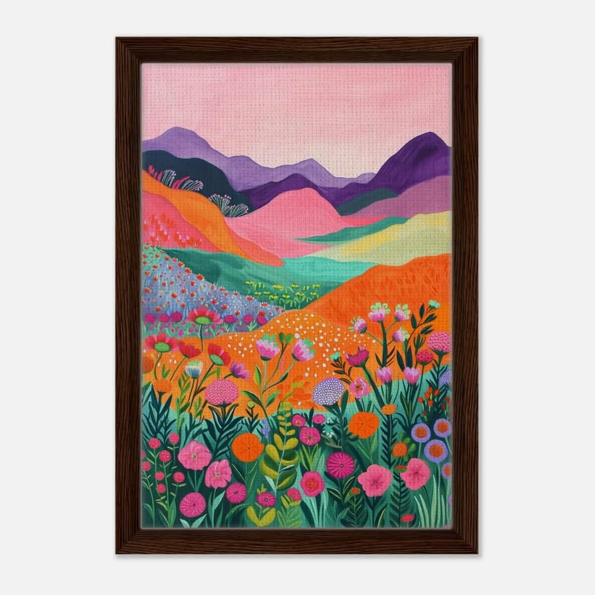 Da Vinci Contemporary Art Wall art print - Framed Canvas - 30x45 cm / 12x18″ - Dark wood frame