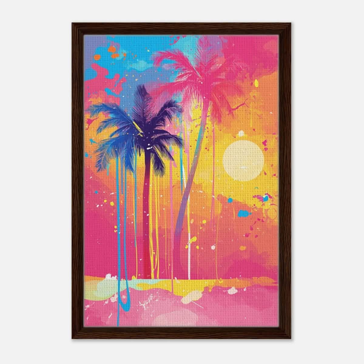 Da Vinci Contemporary Art Wall art print - Framed Canvas - 40x60 cm / 16x24″ - Dark wood frame