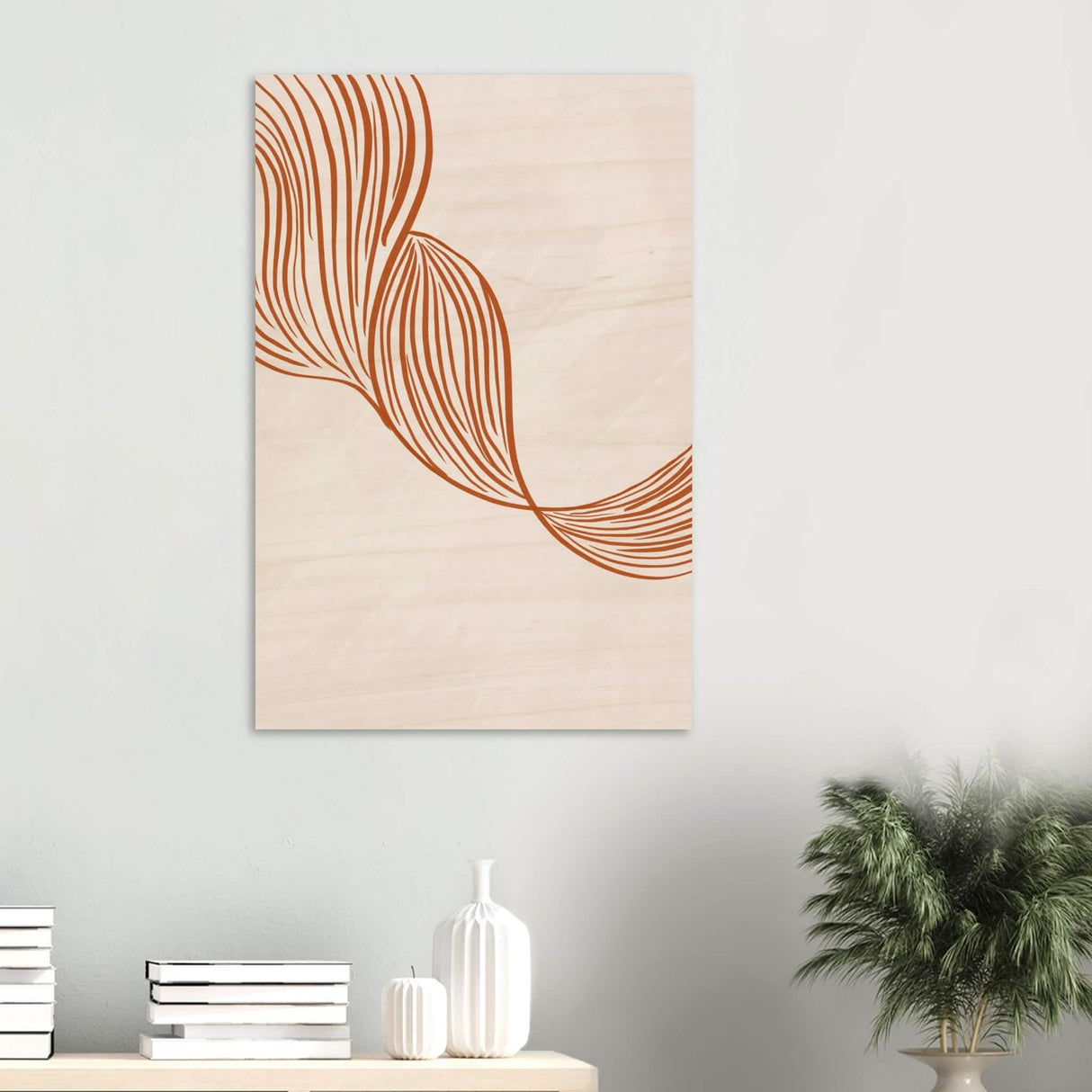 Da Vinci Contemporary Minimalist Wall Art - Wood Prints - 60x90 cm / 24x36″ - 10 mm