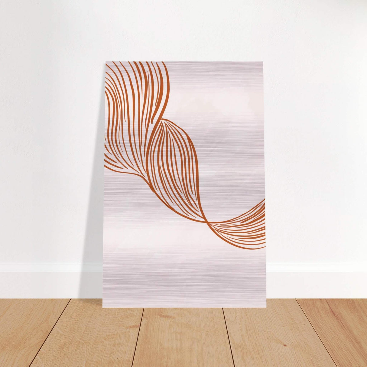 Da Vinci Contemporary Minimalist Wall Art - Brushed Aluminum Print - 50x75 cm / 20x30″ -