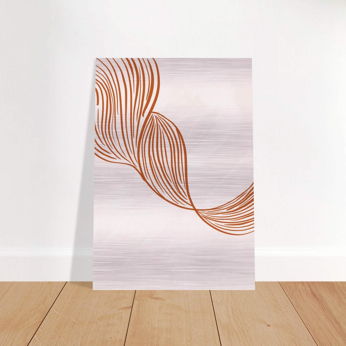 Da Vinci Contemporary Minimalist Wall Art - Brushed Aluminum Print - 70x100 cm / 28x40″ -