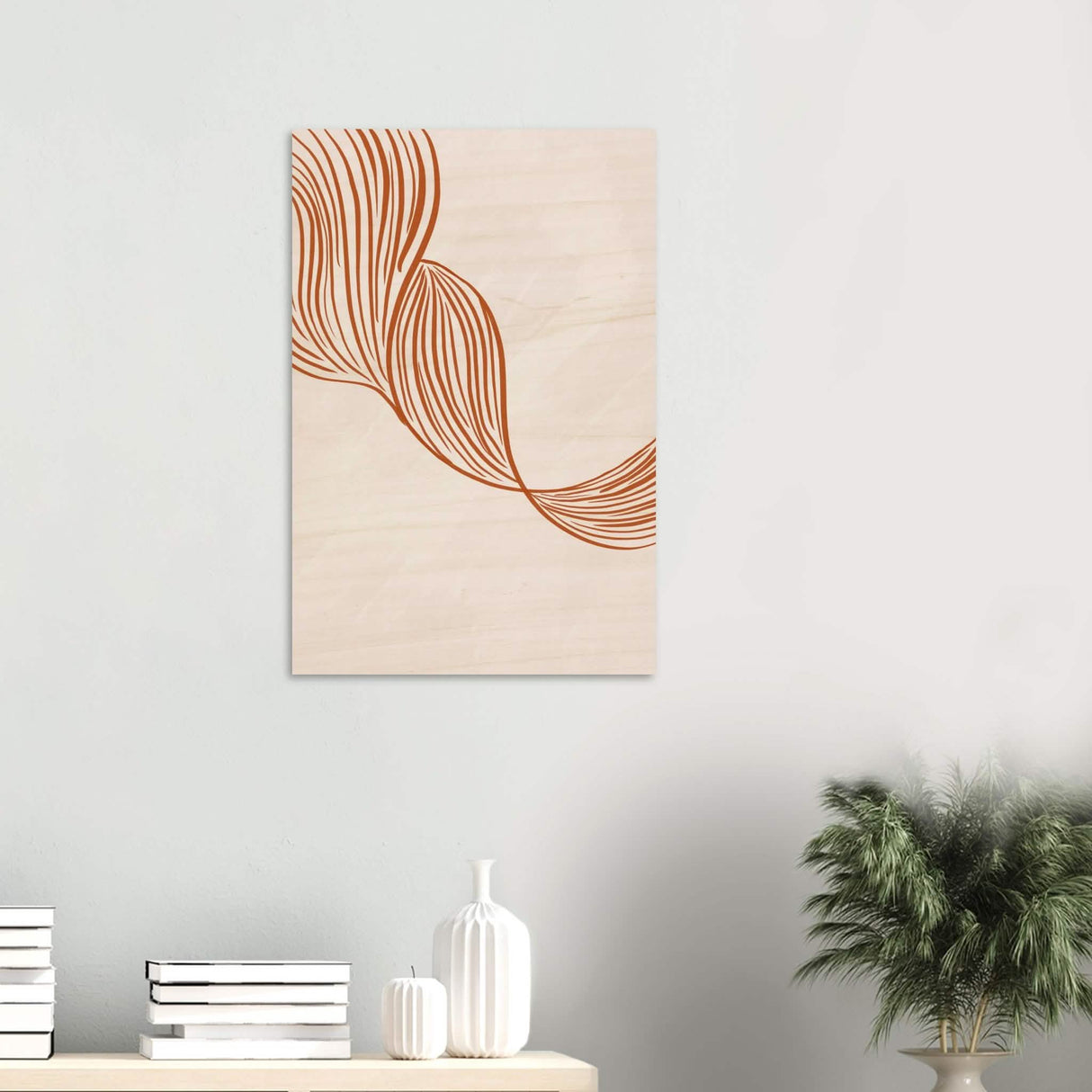 Da Vinci Contemporary Minimalist Wall Art - Wood Prints - 50x75 cm / 20x30″ - 20 mm