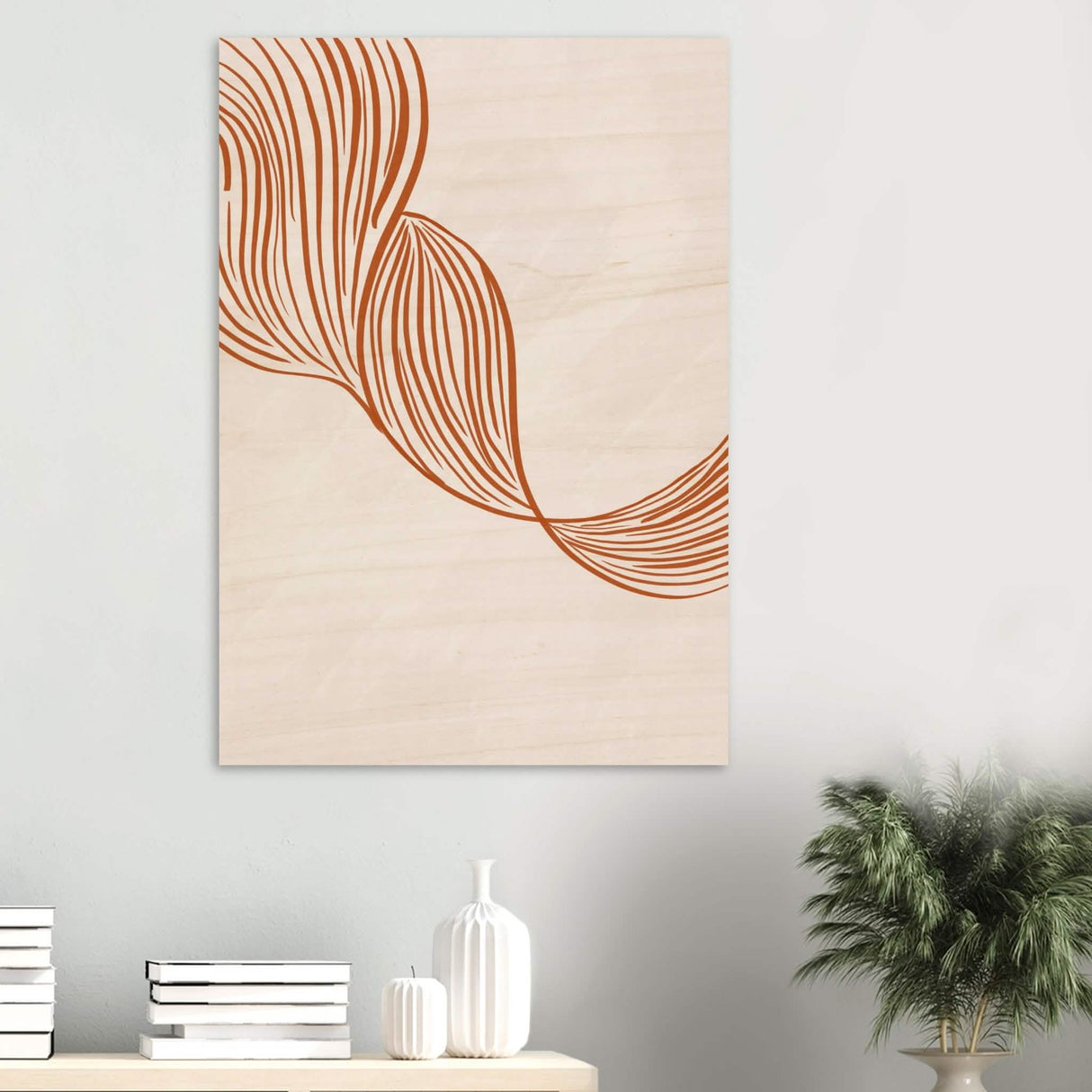 Da Vinci Contemporary Minimalist Wall Art - Wood Prints - 70x100 cm / 28x40″ - 20 mm