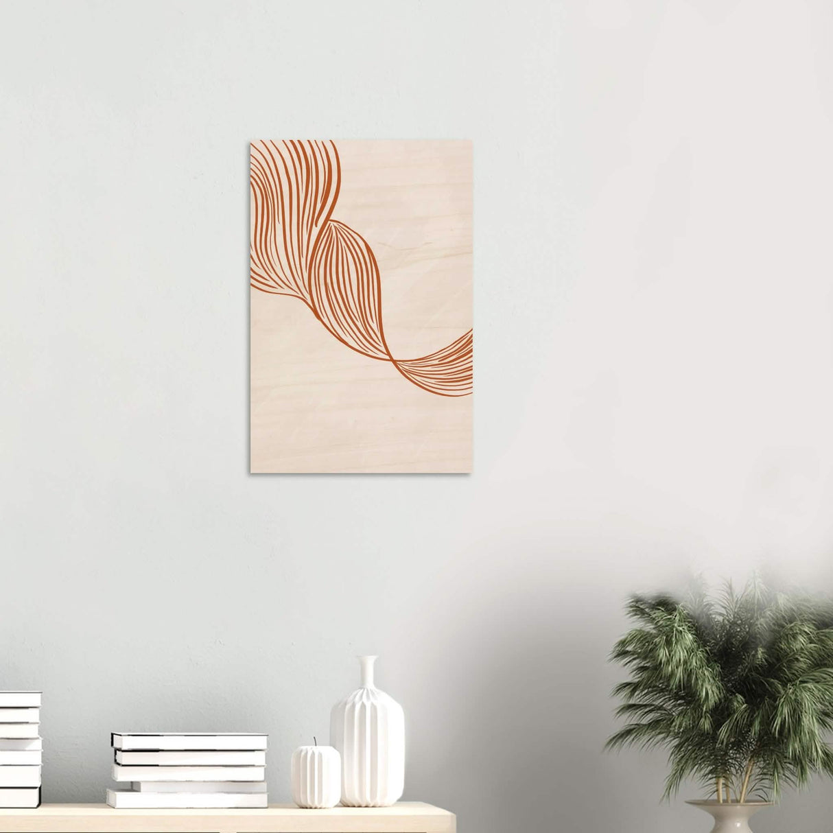 Da Vinci Contemporary Minimalist Wall Art - Wood Prints - 40x60 cm / 16x24″ - 20 mm