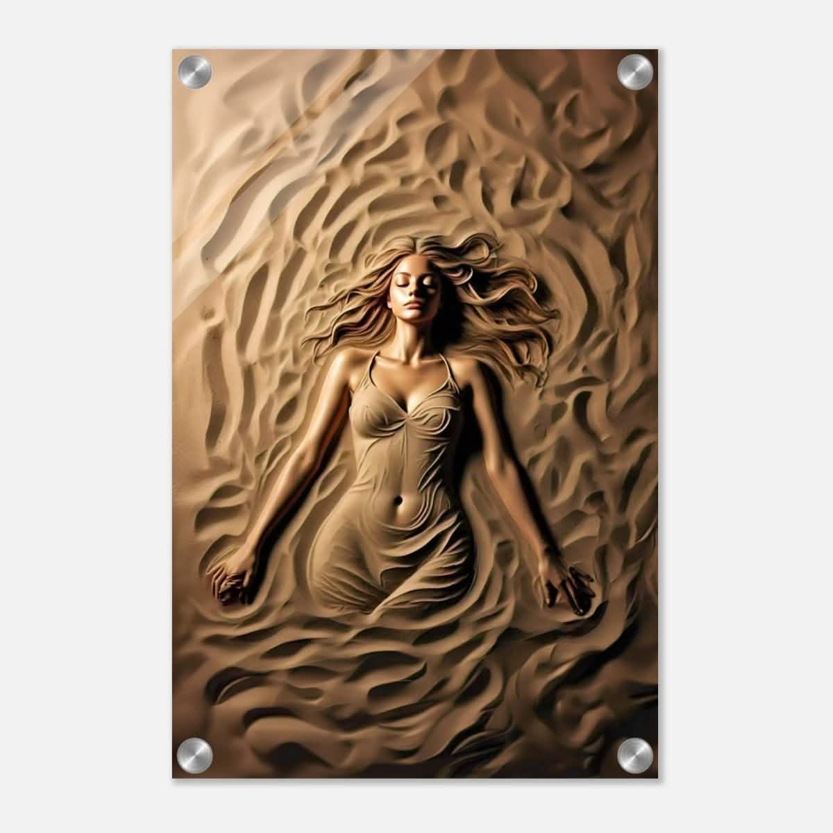 Da Vinci Contemporary Modern Art Wall art print | Sand Woman - Acrylic Print - 30x45 cm / 12x18″ -