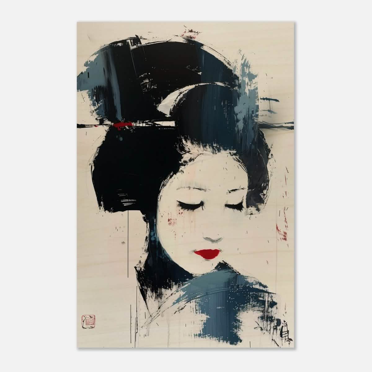 Da Vinci Contemporary Modern Wall art Print | Japanese art - Wood Prints - 60x90 cm / 24x36″ - 10 mm