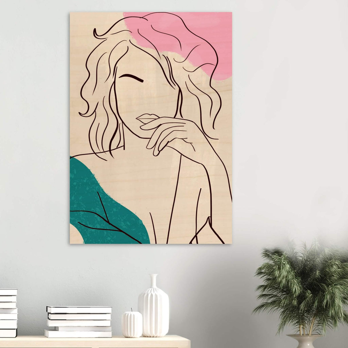 Da Vinci Contemporary Modern Wall Art - Wood Prints - 70x100 cm / 28x40″ - 10 mm