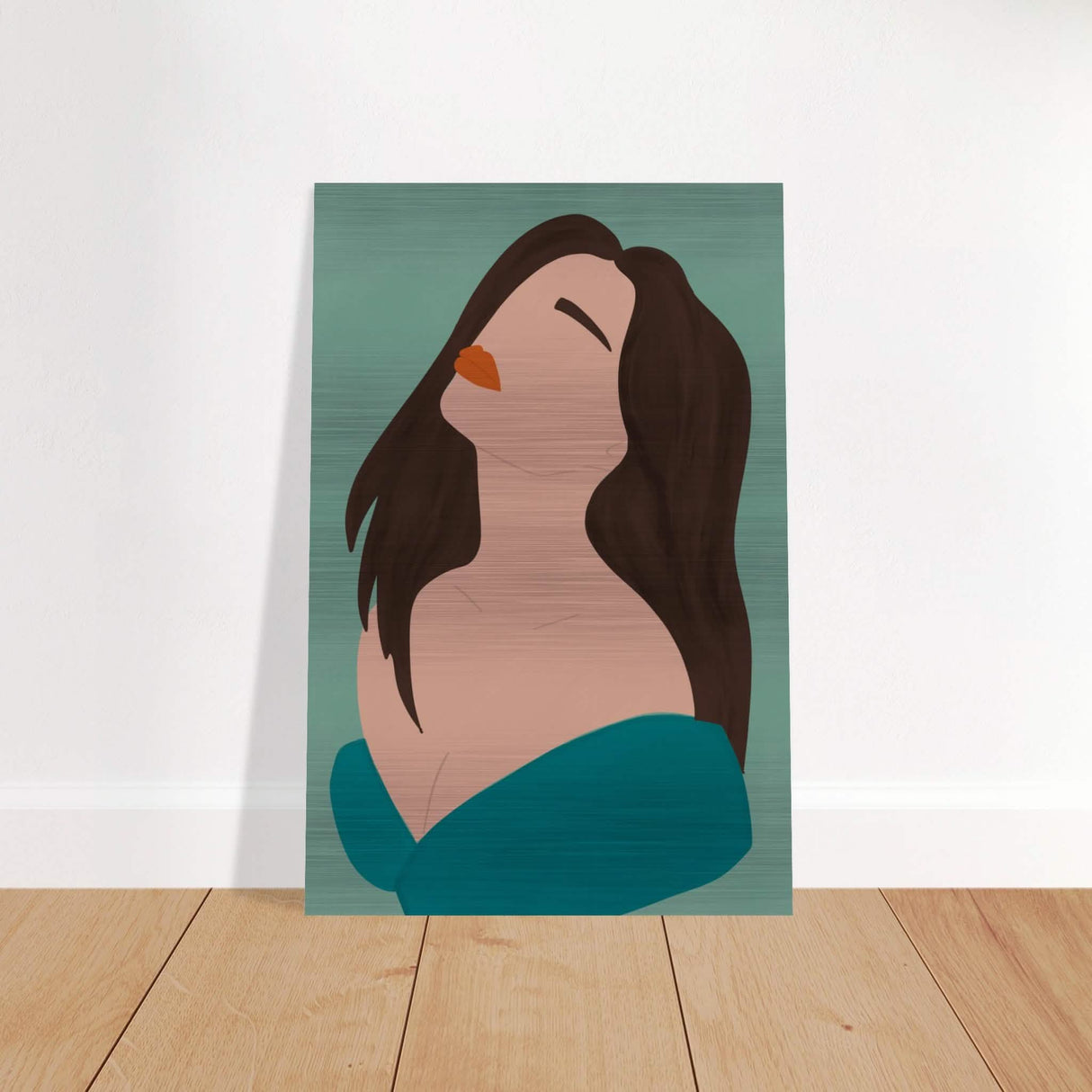 Da Vinci Contemporary Modern Wall Art - Brushed Aluminum Print - 30x45 cm / 12x18″ -