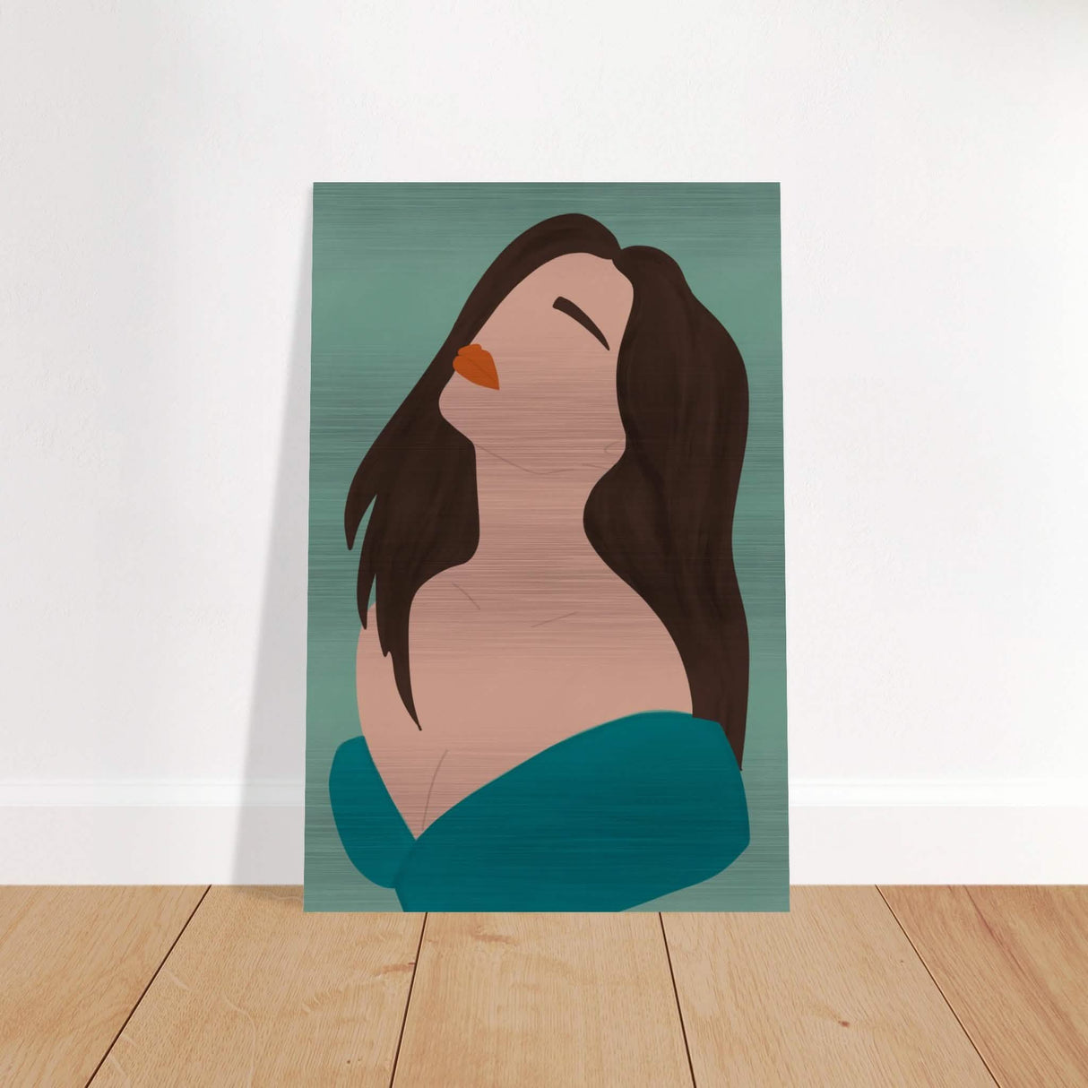 Da Vinci Contemporary Modern Wall Art - Brushed Aluminum Print - 40x60 cm / 16x24″ -